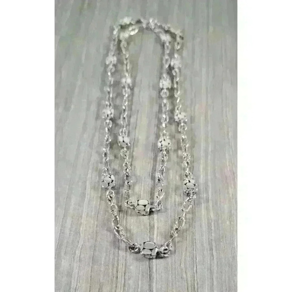 John Hardy Sterling Silver Heritage Kali Station Necklace 45" - Picture 2 of 15